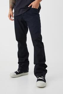 Узкие жесткие джинсы-расклешени Boohoo, черный
