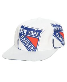 Мужская белая кепка New York Rangers In Your Face Deadstock Snapback Mitchell &amp; Ness