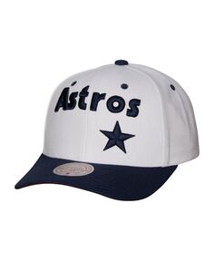 Мужская белая кепка Houston Astros Cooperstown Collection Pro Crown Snapback Mitchell &amp; Ness