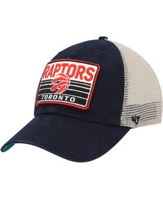 Мужская черная натуральная бейсболка Toronto Raptors Four Stroke Clean Up Snapback &apos;47 Brand