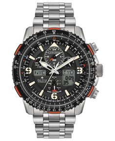 Мужские аналогово-цифровые часы Eco-Drive Promaster Skyhawk A-T с титановым браслетом, 45 мм Citizen