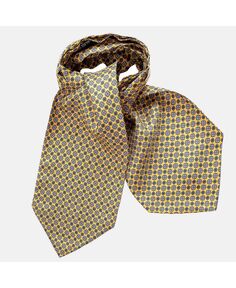 Corbara — шелковый галстук Ascot для мужчин — желтый Elizabetta