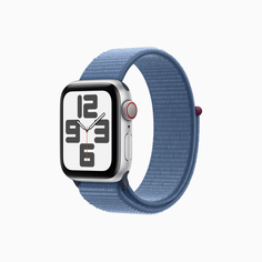 Умные часы Apple Watch SE Gen 2 2023 (GPS + Cellular), 40 мм, Silver Aluminum Case/Winter Blue Sport Loop