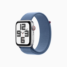 Умные часы Apple Watch SE Gen 2 2023 (GPS + Cellular), 44 мм, Silver Aluminum Case/Winter Blue Sport Loop