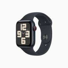 Умные часы Apple Watch SE Gen 2 2023 (GPS + Cellular), 44 мм, Midnight Aluminum Case/Midnight Sport Band - S/M