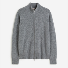 Кардиган H&amp;M Regular Fit Wool With Zipper, серый H&M