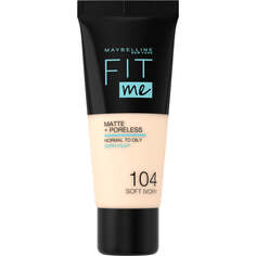 Maybelline Тональный крем Fit Me Matte &amp; Poreless Foundation 104 Мягкая слоновая кость 30 мл