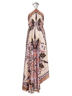 Асимметричное платье Lune с вырезом халтер Beatriz Camacho, розовый