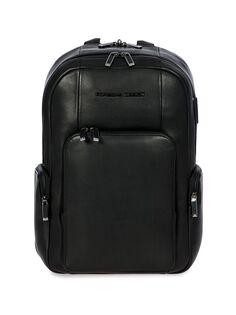 Кожаный рюкзак родстер Porsche Design, черный