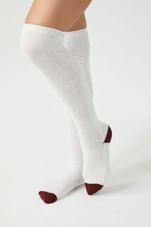 Текстурированные носки выше колена Forever 21, белый