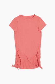 Платье-футболка со сборками для девочек Forever 21, розовый