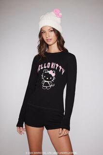 Пижамный комплект Hello Kitty из топа и шорт Forever 21, черный