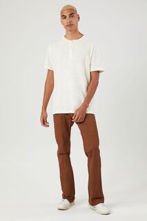 Саржевые брюки-клеш со средней посадкой Forever 21, коричневый