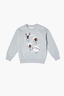 Пуловер с рисунком овцы для девочек Forever 21, серый