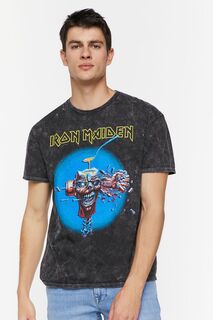 Футболка с графическим рисунком Iron Maiden Forever 21, черный