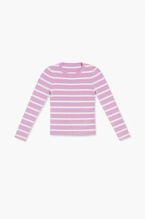 Полосатый свитер для девочек Forever 21, фиолетовый