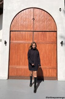Мини-платье-свитер с водолазкой Forever 21, черный