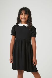 Платье с пышными рукавами для девочек Forever 21, черный