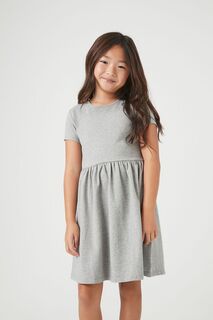 Расклешенное платье для девочек Forever 21, серый