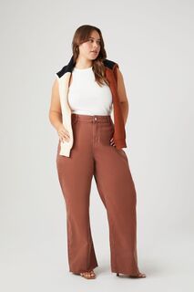 Прямые джинсы в стиле 90-х годов больших размеров Forever 21, коричневый