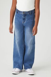 Широкие джинсы с необработанным кроем для девочек Forever 21, деним
