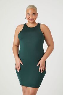 Контурное мини-платье больших размеров Forever 21, зеленый