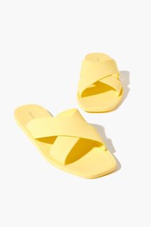 Сандалии с перекрестным носком и квадратным носком Forever 21, желтый