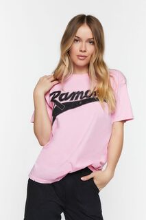 Футболка Ramones с рисунком Forever 21, розовый