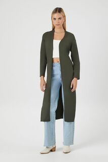 Свитер-кардиган Duster Forever 21, оливковый