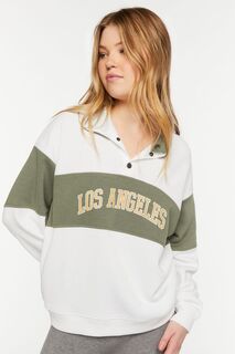 Пуловер с графическим рисунком Лос-Анджелеса Forever 21, кремовый