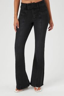 Расклешенные джинсы со средней посадкой Forever 21, черный