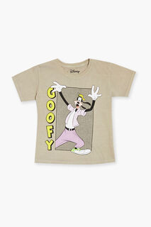 Детская футболка с рисунком Goofy Forever 21, коричневый