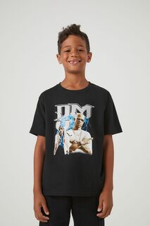 Детская футболка с рисунком DMX Forever 21, черный