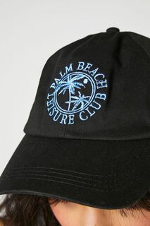 Бейсбольная кепка с вышивкой Palm Beach Forever 21, черный