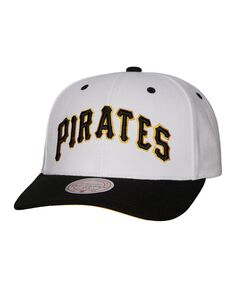 Мужская белая кепка Pittsburgh Pirates Cooperstown Collection Pro Crown Snapback Mitchell &amp; Ness