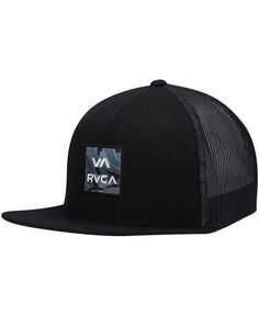 Мужская черная кепка Trucker Snapback с принтом VA ATW RVCA