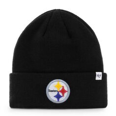 Мужская базовая вязаная шапка с манжетами черного цвета &apos;47 Pittsburgh Steelers Primary Lids