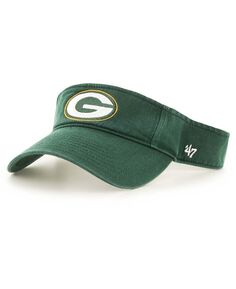 Мужские зеленые кроссовки Green Bay Packers Clean Up Visor &apos;47 Brand