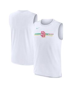 Мужская белая майка San Diego Padres City Connect Muscle Tank Nike