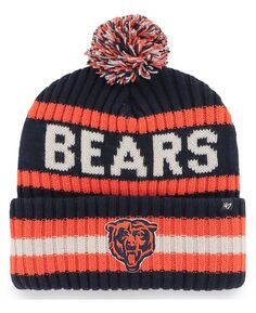 Вязаная шапка Chicago Bears Bering с манжетами и помпоном &apos;47 Brand