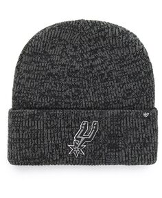 Черная мужская вязаная шапка с манжетами San Antonio Spurs Brain Freeze &apos;47 Brand