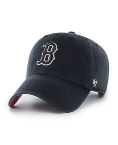 Мужская черная регулируемая шапка Boston Red Sox Dark Tropic Clean Up &apos;47 Brand
