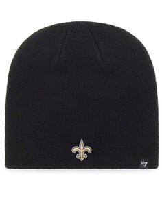 Мужская черная вязаная шапка с логотипом New Orleans Saints Primary &apos;47 Brand