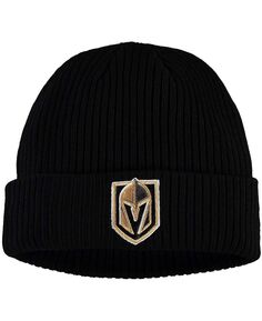 Мужская черная вязаная шапка с манжетами и манжетами с логотипом Vegas Golden Knights Core Primary Fanatics