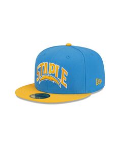 Мужская кепка X Staple Powder Blue, Gold Los Angeles Chargers Pigeon 59Fifty New Era