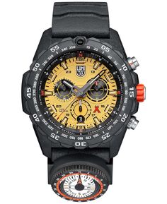 Мужские швейцарские часы с хронографом Bear Grylls Survival Master Series Compass, темно-серые часы с каучуковым ремешком, 45 мм Luminox