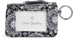 Женский хлопковый кошелек Vera Bradley на молнии с чехлом для документов, угольный