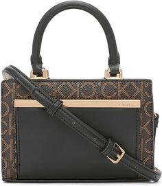 Организационная мини-сумка через плечо с тремя отделениями Calvin Klein Astrid, коричневый/хаки/черный логотип