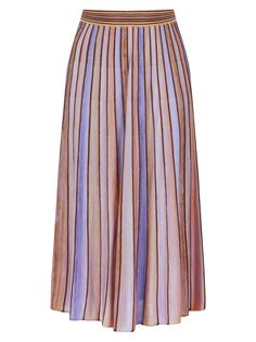Полосатая длинная юбка Silvia Knitss, сиреневый