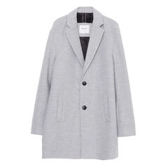Пальто LCW Vision Standard Pattern Jacket Collar Thick, серый меланж